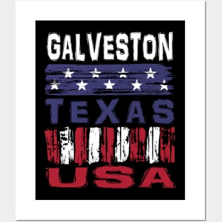 Galveston Texas USA T-Shirt Posters and Art